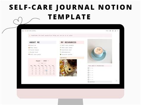 Self Care Notion Template